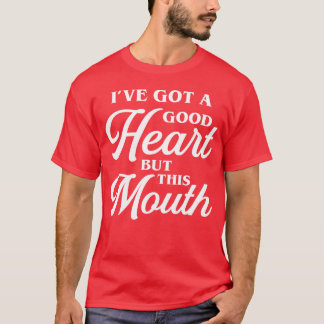 Goed hart maar deze mond 80s grappig t-shirt