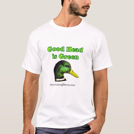 goed hoofd is groen t-shirt (Voorkant)