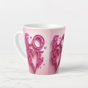 Goed humeur in liefde stemming latte mok
