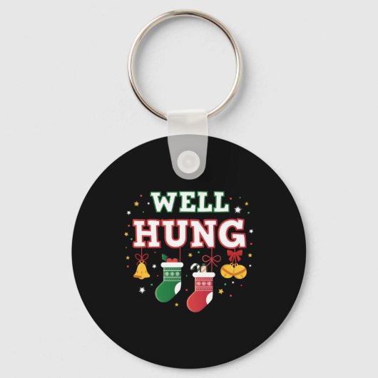 Goed Hung Funny Kerstboom Ballen X-mas Stockin Sleutelhanger (Voorkant)