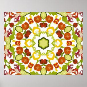 Goed karma en welzijn van een gezond dieet poster