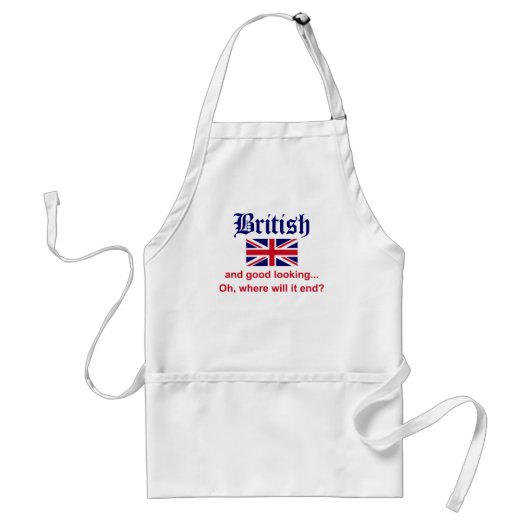 Goed kijkend Brits Standaard Schort (Voorkant)