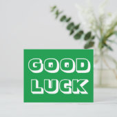Goed Luck, groen wit Briefkaart (Staand voorkant)
