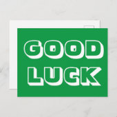 Goed Luck, groen wit Briefkaart (Voorkant / Achterkant)
