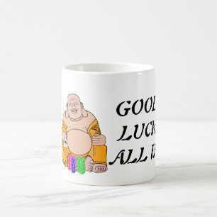 GOED LUCK IN HAPPY TEXAS HOLD EM POKER BUDDHA KOFFIEMOK