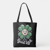 Goed Luck Vier Leaf Clover Draagtas (Achterkant)