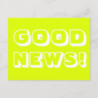 Goed Nieuws chartreuse wit modern vette typografie