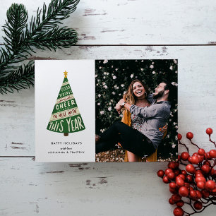 Goed nieuws en vrolijkheid en naar de hel met dit  feestdagenkaart