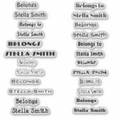 Goed om het handschrift te lezen personaliz naam v sticker (Voorkant)