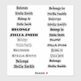 Goed om het handschrift te lezen personaliz naam v sticker