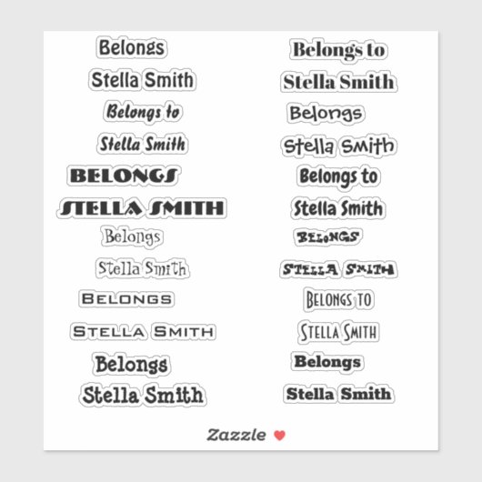 Goed om het handschrift te lezen personaliz naam v sticker (Vel)