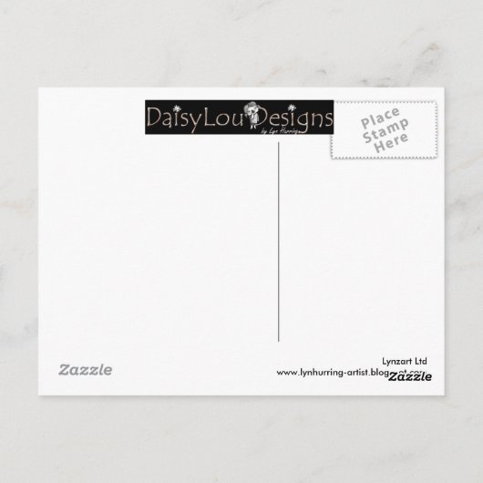 Goed om thuis briefkaart te zijn, door Lyn Hurring (Achterkant)