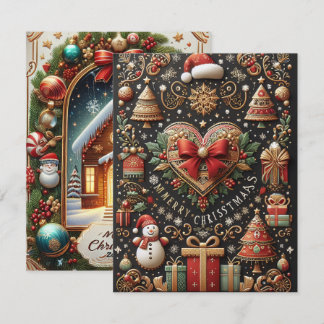 Goed ontworpen unieke kerstkaart