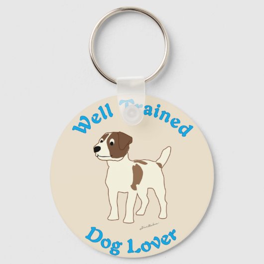 Goed opgeleid (Jack Russell Terrier) Sleutelhanger (Voorkant)