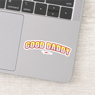 Goed pappa lettertype sticker