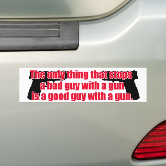 Goed pistool bumpersticker (Op auto)