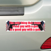 Goed pistool bumpersticker (Op auto)