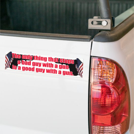 Goed pistool bumpersticker (Op Truck)