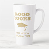 Goed uiterlijk en nu Diploma to Funny Afstuderen Latte Mok (Rechts)