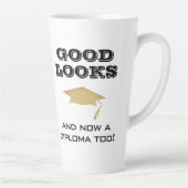 Goed uiterlijk en nu Diploma to Funny Afstuderen Latte Mok (Rechts)
