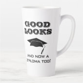 Goed uiterlijk en nu Diploma to Funny Afstuderen Latte Mok (Rechts)