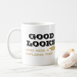 Goed uiterlijk en nu ook diploma Te gekke afstuder Koffiemok