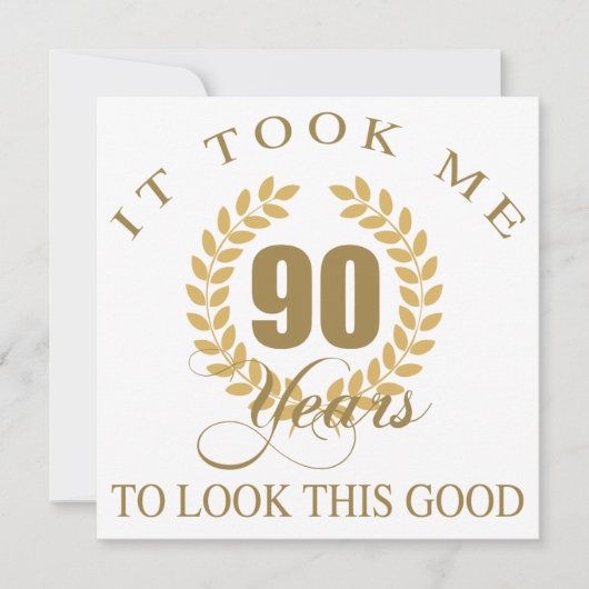 Goed uitziende 90e verjaardag kaart (Voorkant)