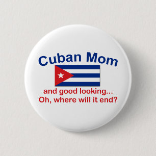 Goed uitziende Cubaanse mam Ronde Button 5,7 Cm
