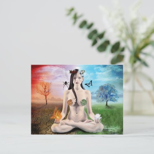 Goed versus kwaad - Gothic Goddess Briefkaart (Staand voorkant)