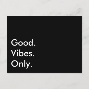 Goed. Vibes. Alleen. ( tekst en kleuren) Briefkaart