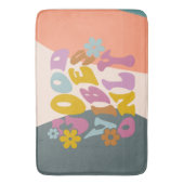 Goed vibes slechts Citaat Retro 60s Ontwerp van de Badmat (Voorkant Verticaal)