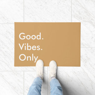 Goed. Vibes. Slechts. Eiken Bleekgele Gouden Geel Deurmat