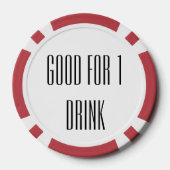 Goed voor één Drink Poker Chips (Achterkant)