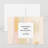 Goed voor het Soul Briefkaart (Voorkant / Achterkant)