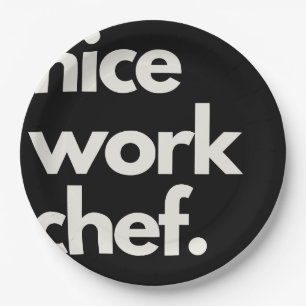 'Goed werk chef' Leuk aanmoedigend speels grappig Papieren Bordje