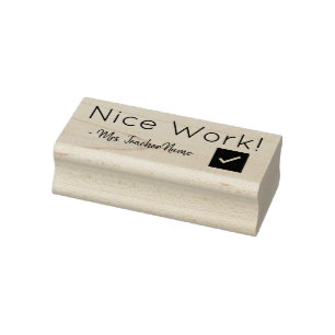 "Goed Werk!" + Douanestempel van de leraar op maat Rubberstempel