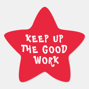 Goed werk leraar aanmoediging ster rood sticker