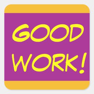 Goed werk - leraar sticker geel