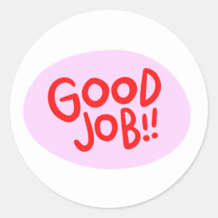 Goed werk ronde sticker