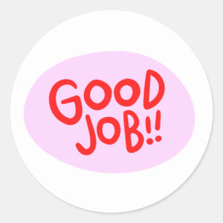 Goed werk ronde sticker