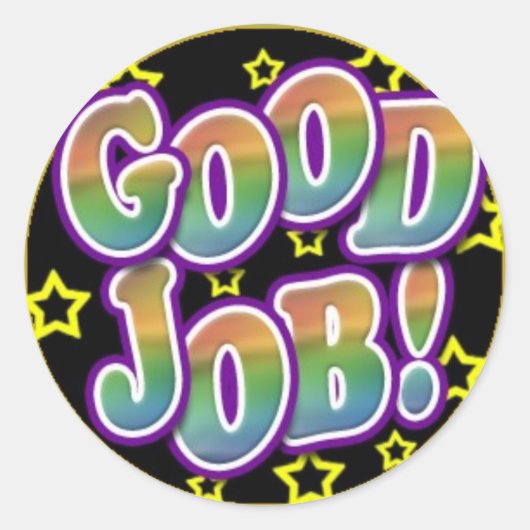 Goed werk ronde sticker (Voorkant)