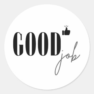 Goed werk ronde sticker