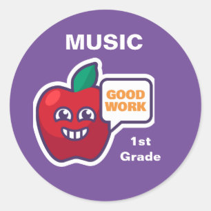 Goed werk! Student Music Award Sticker aanpassen