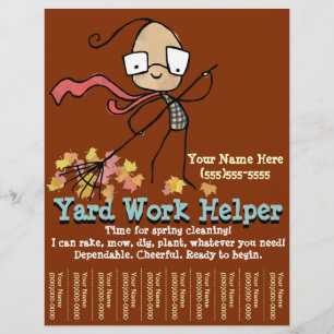 Goed werk. Tuinhelper. Adverteren flyer