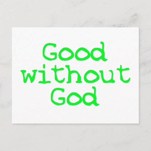 Goed zonder God helder groen Briefkaart (Voorkant)