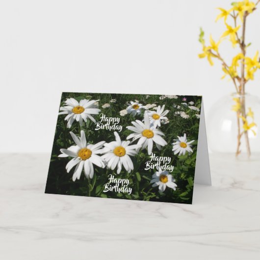 Goedaardige Birthday Daisis Card Kaart (Gele Bloem)