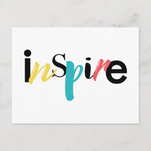 Goedaardige, creatieve, moderne typografie van Ins Briefkaart