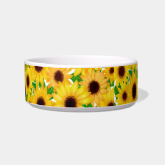 Goedaardige Europese zonnebloemen Pet Bowls Voerbakje