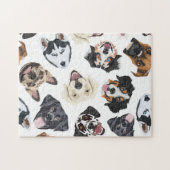 Goedaardige illustratie met honden legpuzzel (Horizontaal)