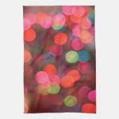 Goedaardige kerstavond met Bokeh-kerstavond Theedoek (Verticaal)